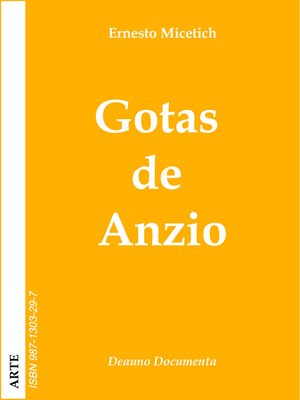 cover image of Gotas de Anzio